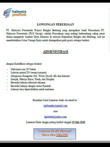 info lowongan calon pekerja