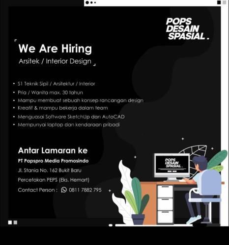 info Loker interior Design/arsitek @Pangkalpinang