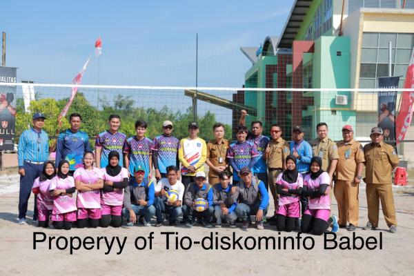 Tim Bola Voly Tempilang Ungguli Tim Voly Disnaker Babel