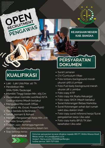 info Loker Pengawas-Kejaksaan Negeri Bangka
