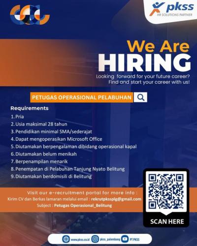 info Loker Petugas Operasional Pelabuhan-Belitung