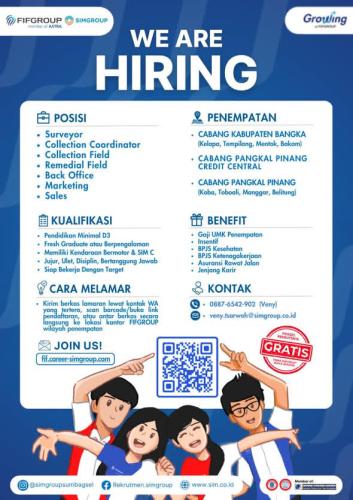 info Loker  FIF CAREER SIMGROUP-Bangka Belitung