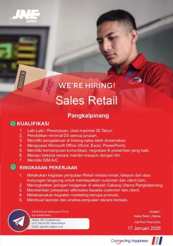 info Loker Sales Retail-JNE EXPRESS