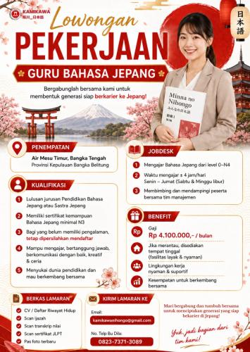 info Loker Guru Bahasa Jepang