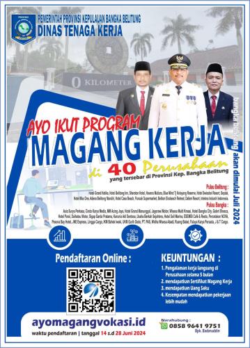 info Pemagangan di 40 Perusahaan di Bangka Belitung