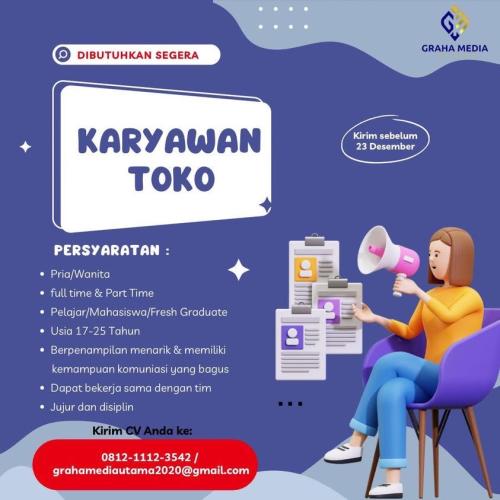 info Loker Karyawan Toko-Grahamedia-Pangkalpinang