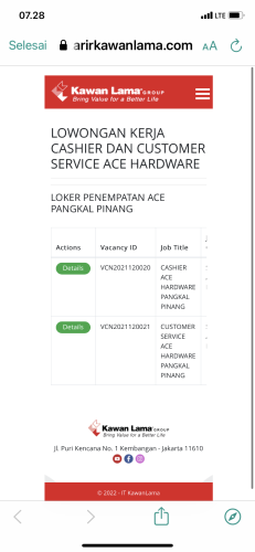 info Loker info Loker Cashier & Customer Service @Ace Hardware-Pangkalpinang