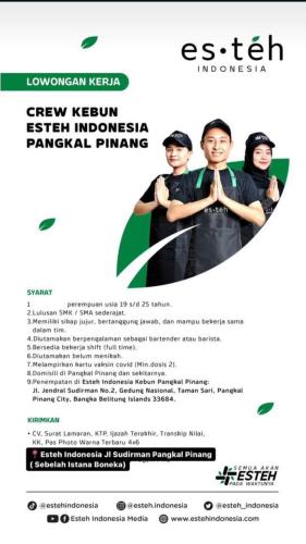 info Loker Crew-Kebun Esteh Indonesia,Pangkalpinang