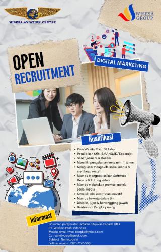 info Loker Digital Marketing-PT Wisesa Aviasi Indonesia-Pangkalpinang