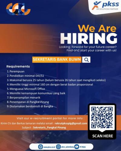 info Loker Sekretaris Bank BUMN- Bangka