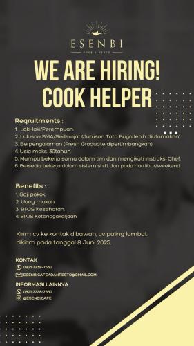 info Loker Cook Helper ESENBI-Pangkalpinang