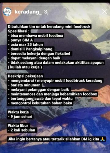 Info Loker Tim Foodtruck @Pangkalpinang