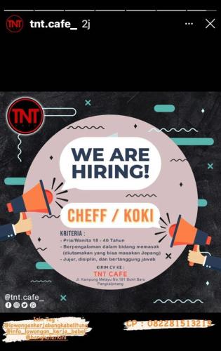 Info Loker Cheff/KOKI @Cafe Pangkalpinang