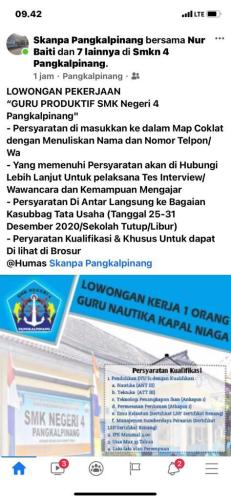 info Loker Guru Nautical Kapal Niaga @Skanpa Pangkalpinang