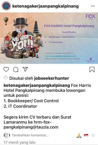 info Loker Cost Control & iT Coordinator @Pangkalpinang