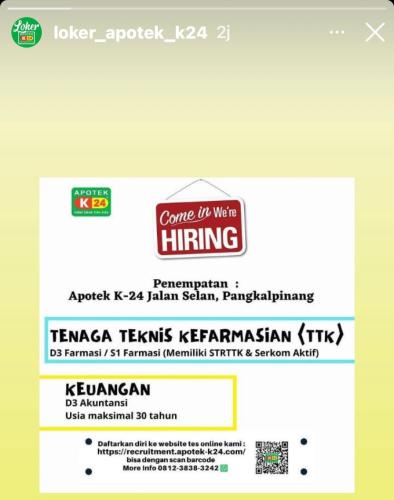 Keuangan & Tenaga Teknis Kefarmasian @Pangkalpinang