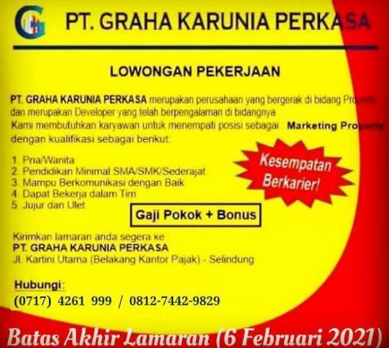 info Loker Marketing Executive @Property-Pangkalpinang