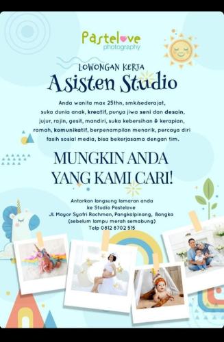 info Loker Asisten Studio @Pangkalpinang