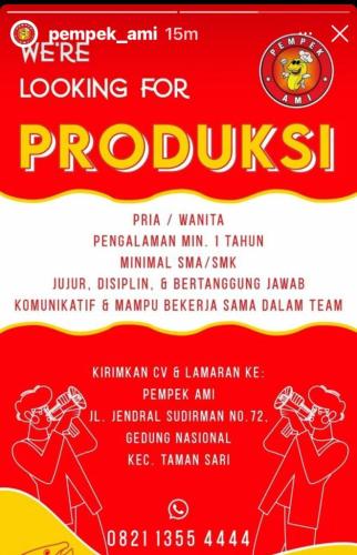 info Loker Produksi @Pempek Ami-Pangkalpinang