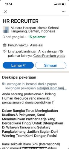 info Loker HR Recruiter @Mutiara Harapan Islamic School-Pangkalpinang