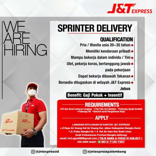 info Loker Sprinter Delivery-J&T Express-Palembang