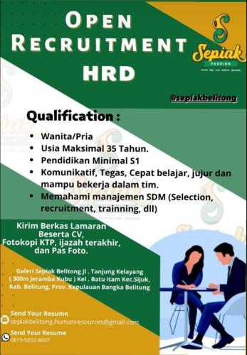 info Loker HRD-Sepiak Fashion-Belitung