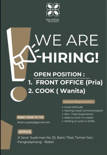 info Loker PIA HOTEL-Pangkalpinang