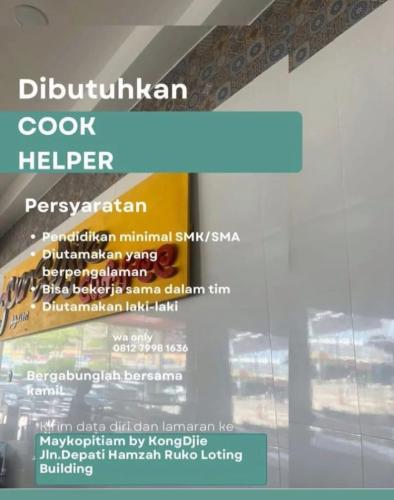 info Loker Cook Helper-KongDjie Coffee Kopitiam-Pangkalpinang