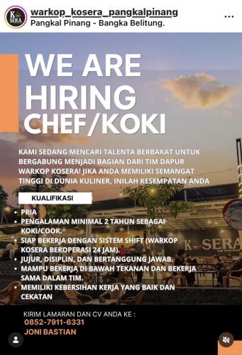 info Loker WARKOP KOSERA Pangkalpinang