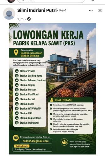 info Loker PT SWARNA NUSA SENTOSA-Bangka 