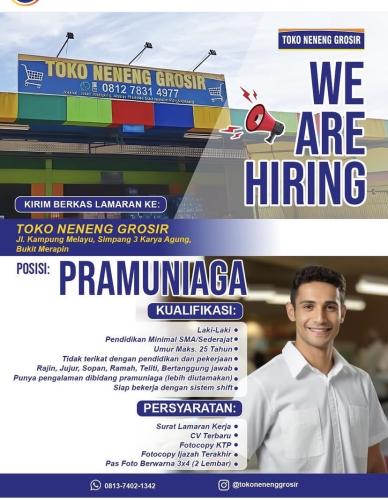 info Loker Pramuniaga-SEPERADIK MART Pangkalpinang