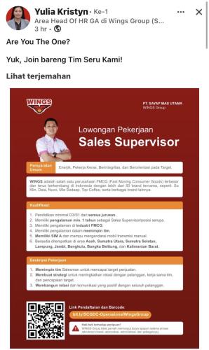 info Loker PT SAYAP MAS UTAMA