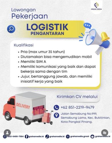 info Loker Logistik Pengantaran-Graha Media Utama