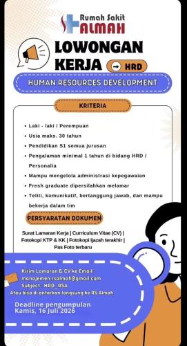 info Loker RUMAH SAKIT ALMAH-Pangkalpinang
