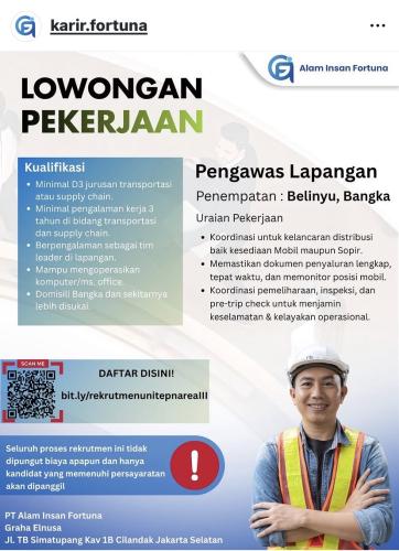 info Loker PT Alam Insan Fortuna-Belinyu