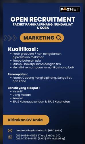 info Loker Marketing-FAZNET 