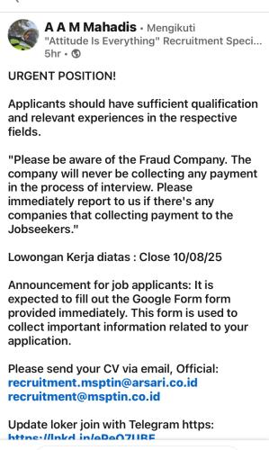 12 Formasi Loker ARSARI TAMBANG GROUP-Bangka