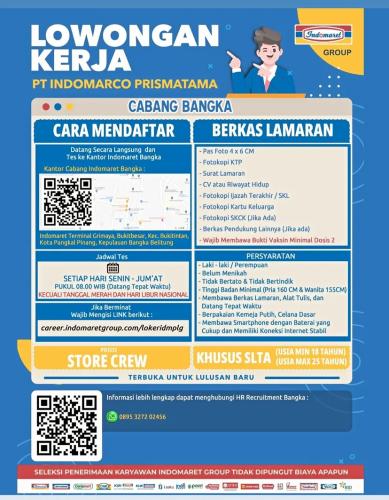 info Loker Store Crew & Helper Gudang-PT Indomarco Pristama
