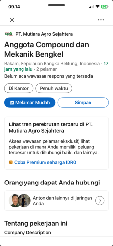 info Loker PT Mutiara Agro Sejahtera-Bakam-Kabupaten Bangka
