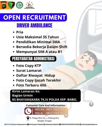 info Loker Rumah Sakit Bhayangkara Polda Kep Babel