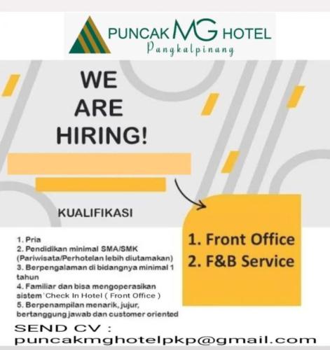 info Loker FRONT OFFICE,F&B SERVICE-Puncak Hotel Pangkalpinang