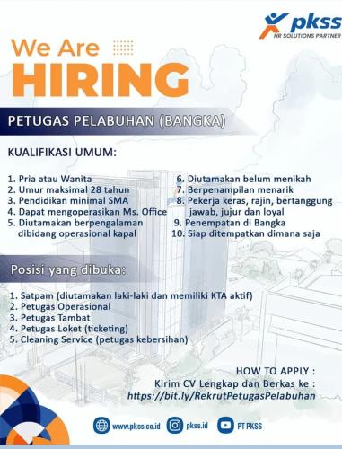 info Loker PETUGAS PELABUHAN(Bangka)