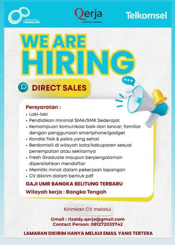 info Loker DIRECT SALES-Mitra Cipta Teknologi