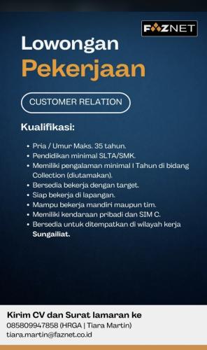 info Loker PT MITRA LINTAS MULTIMEDIA-Sungailiat