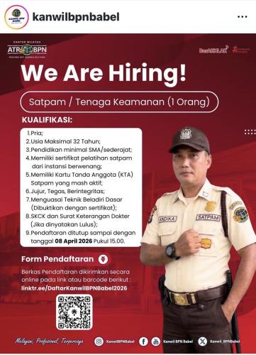 info Loker KANWIL BPN Babel
