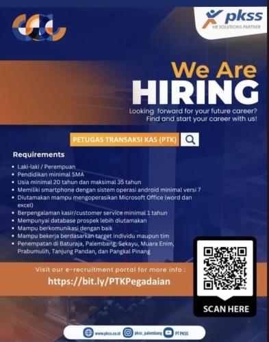 info Loker Business Support Assistant,Front Liner,Satpam,Petugas Transaksi Kas, Petugas EDC.