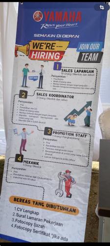 info Loker Mekanik,Promotion Staf,Sales Koordinator & Sales Lapangan-YAMAHA -Sumber Jadi