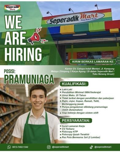 info Loker PRAMUNIAGA-SEPERADIK MART Pangkalpinang
