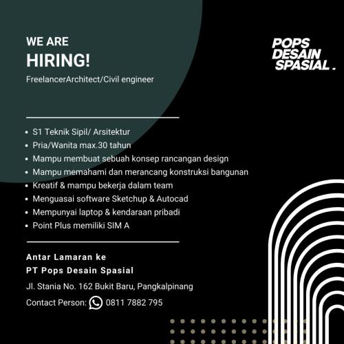 info Loker Freelancer Architect/Sivil Engineer-Pangkalpinang