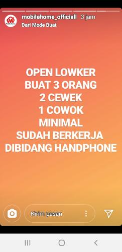 info lowongan calon pekerja